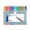 Staedtler Pen, Fine, Water Based, 20 Colors, PK20 334 SB20A6